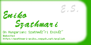 eniko szathmari business card